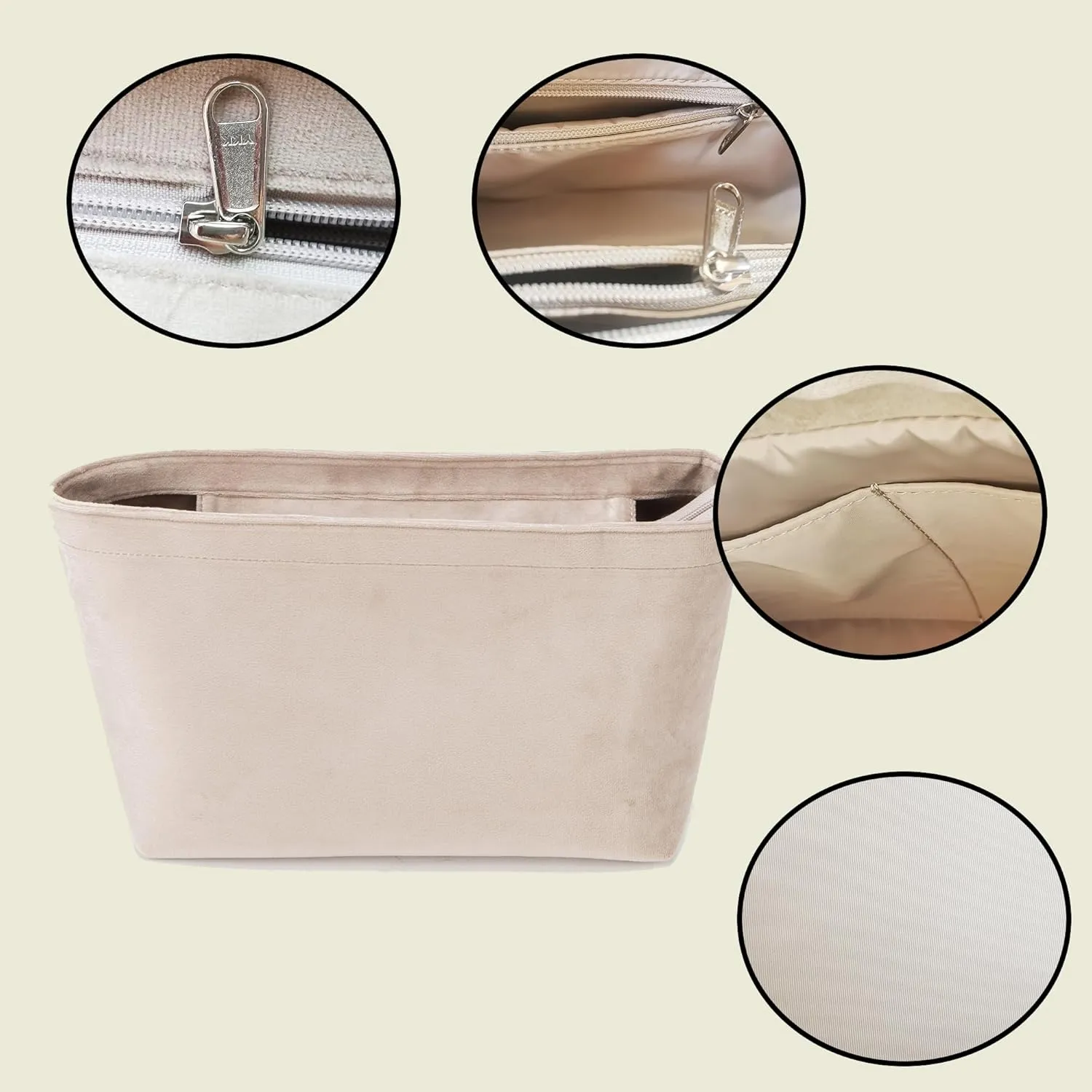 New Material Purse Organizer Insert women's Handbag Organizers Bag Organizer Shaper Insert Bag In Bag for longchamp (m/26 * 12.5 * 18cm)