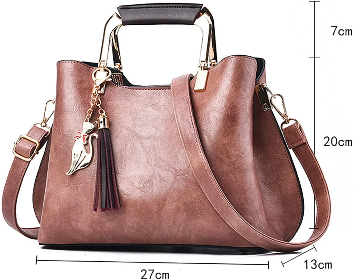 New Solid Color Women's Fashion CrossShoulder Handbag Large Work Tote Bag Messenger Bags