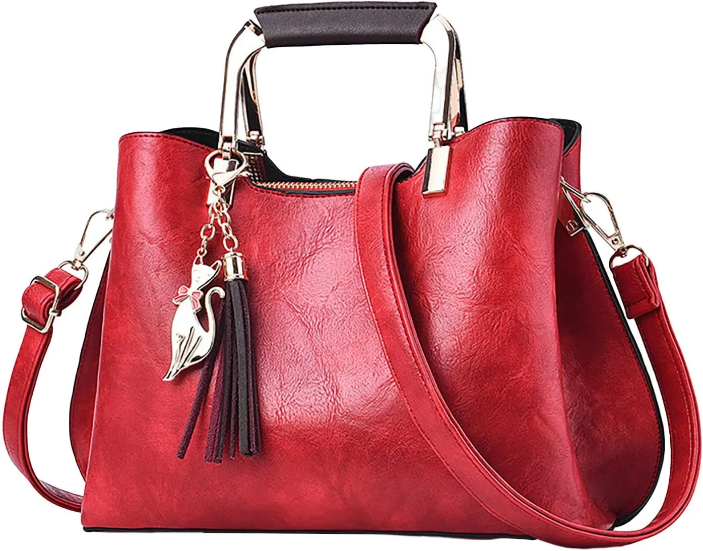 New Solid Color Women's Fashion CrossShoulder Handbag Large Work Tote Bag Messenger Bags