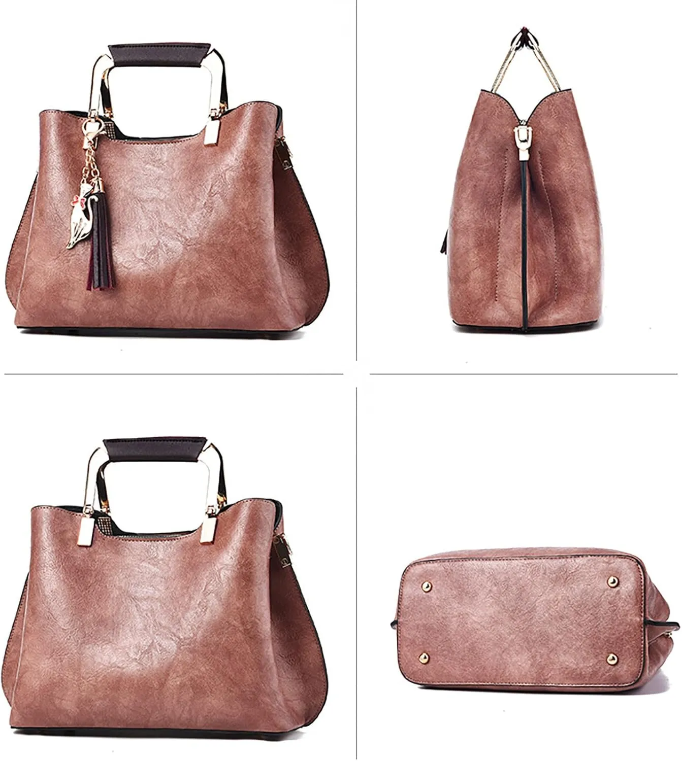 New Solid Color Women's Fashion CrossShoulder Handbag Large Work Tote Bag Messenger Bags