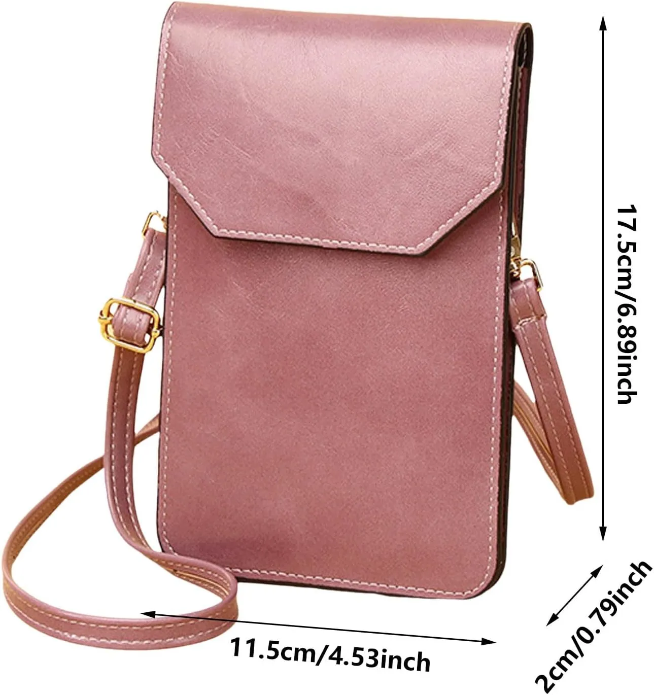 New Spring Women's Wallet One Shoulder Crossbody Bag Korean Functional Phone Bag One Shoulder Bag (Black, 11X2X17CM) women's crossbody handbags