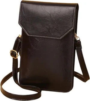 New Spring Women's Wallet One Shoulder Crossbody Bag Korean Functional Phone Bag One Shoulder Bag (Black, 11X2X17CM) women's crossbody handbags