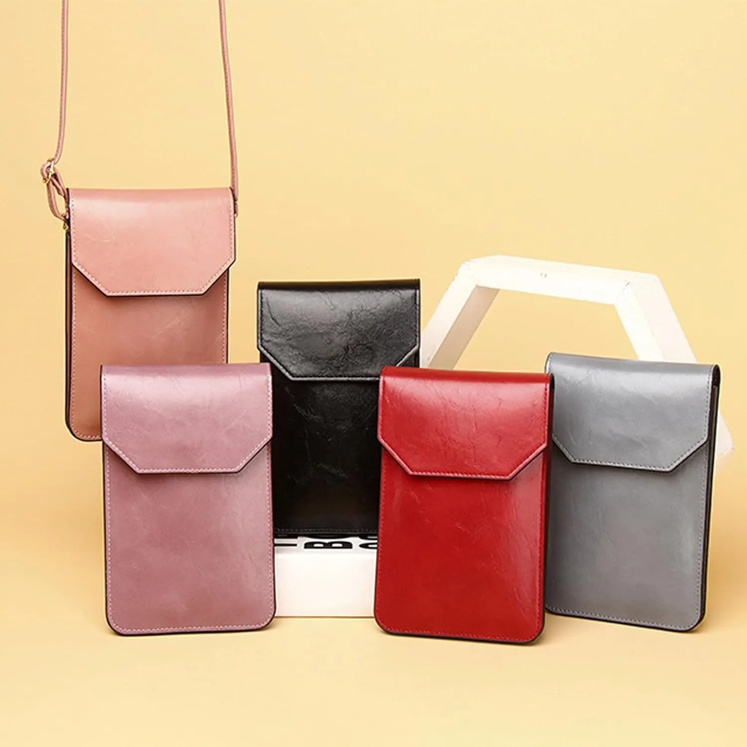 New Spring Women's Wallet One Shoulder Crossbody Bag Korean Functional Phone Bag One Shoulder Bag (Black, 11X2X17CM) women's crossbody handbags