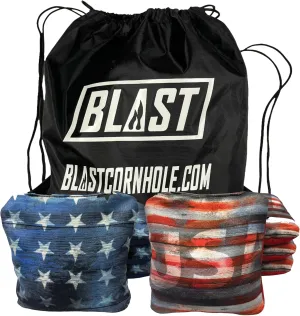 New USA Cornhole Bags Slick and Stick Set of 8 Total Weather Resistant with 1 Year Warranty