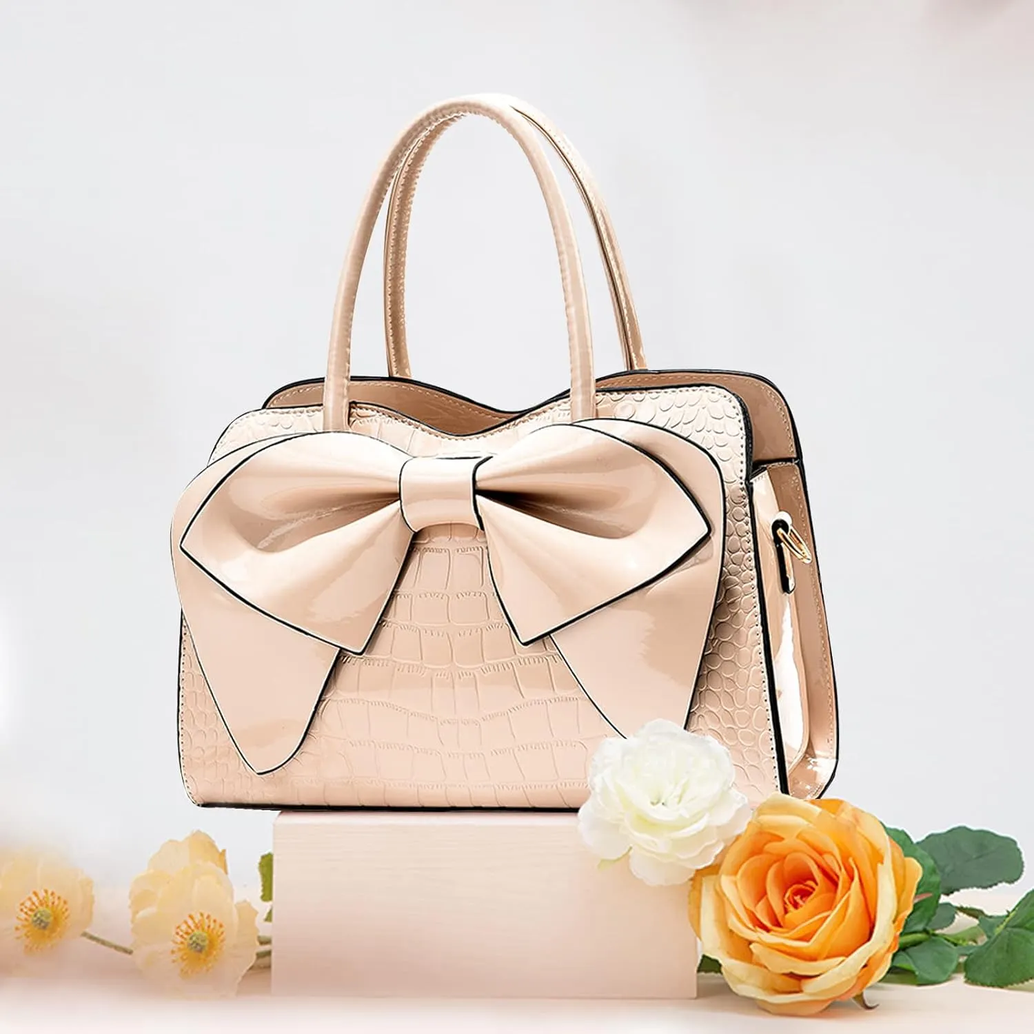 NICOLE & DORIS Handbags for Women Fashion Top Handle Bags Patent Leather Tote Bag Party Clutch Bag Crossbody Shoulder Bags