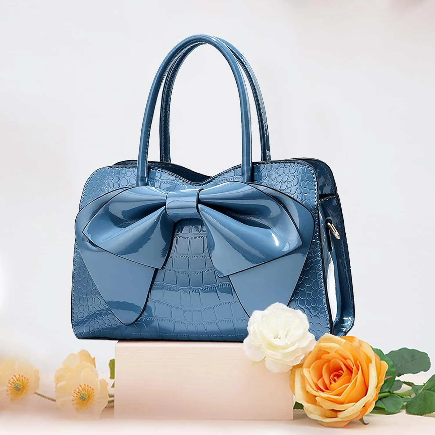 NICOLE & DORIS Handbags for Women Fashion Top Handle Bags Patent Leather Tote Bag Party Clutch Bag Crossbody Shoulder Bags
