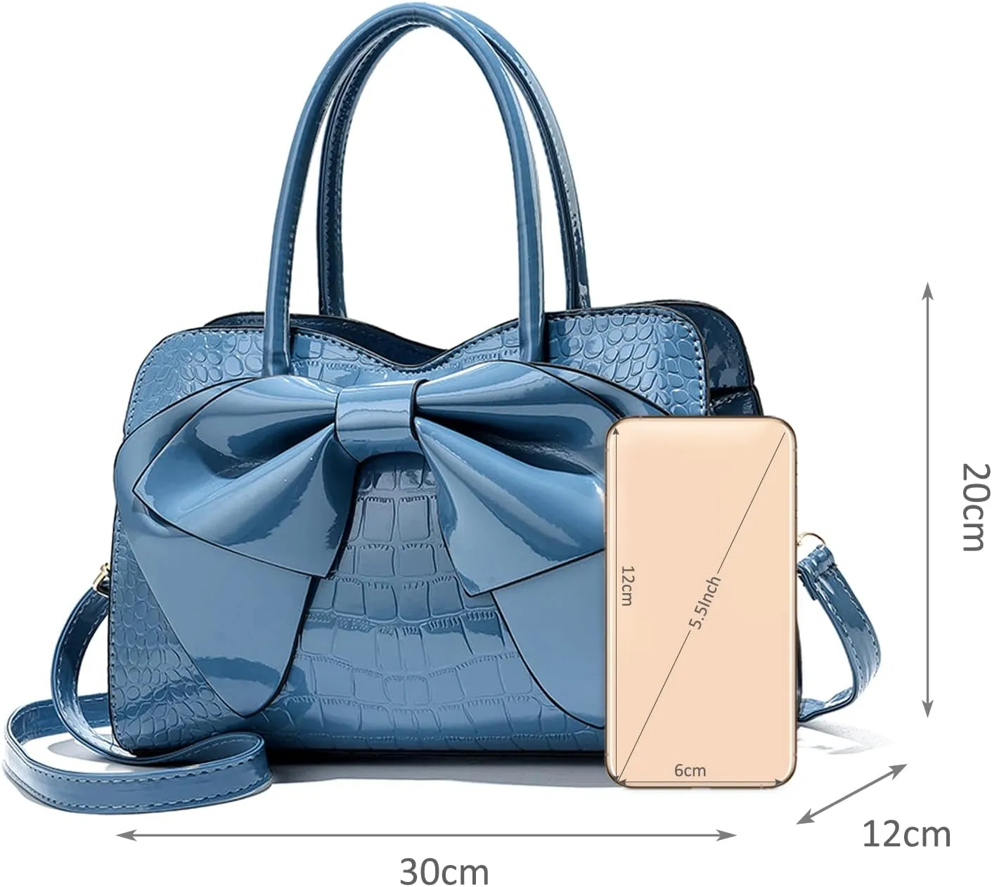 NICOLE & DORIS Handbags for Women Fashion Top Handle Bags Patent Leather Tote Bag Party Clutch Bag Crossbody Shoulder Bags
