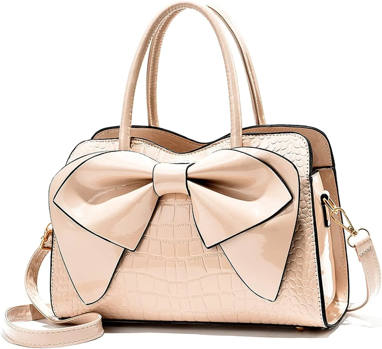 NICOLE & DORIS Handbags for Women Fashion Top Handle Bags Patent Leather Tote Bag Party Clutch Bag Crossbody Shoulder Bags