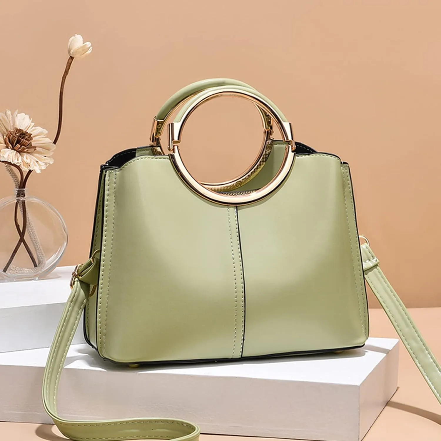 NICOLE & DORIS Womans Handbags Small Crossbody Bag Top-handle Bags PU Leather Shoulder Bag Bowler Bag Ladies Messenger Bags