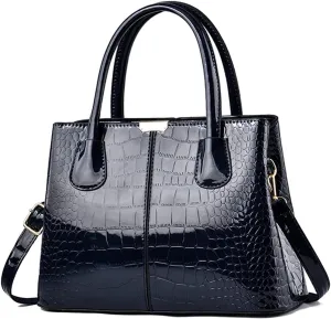 NICOLE & DORIS Women Handbag Patent Leather Top Handle Bags Shoulder Bag Elegant Tote Bag Ladies Hand Bag for Work