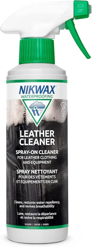 Nikwax Leather Cleaner Spray to Clean, Care, Protect and Revitalize Leather Car Interiors, Motorcycle Seats, Jackets, Leather Apparel, Furniture, Shoes, Bags, Purses, and Accessories