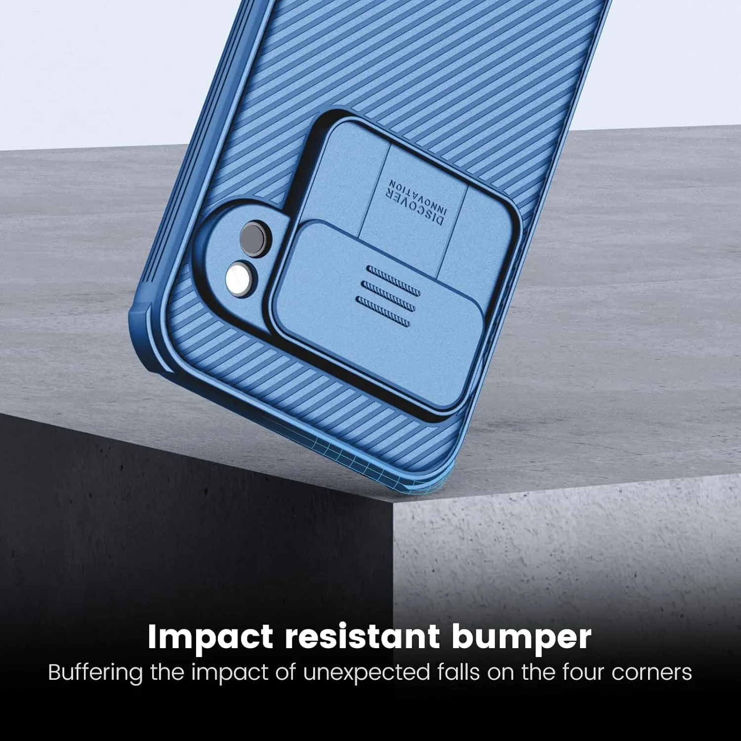 Nillkin for Google Pixel 9 Pro Case with Slide Camera Cover, Camera Lens Protector Privacy, Thin Slim Fit, Shockproof Protective, 0.9mm Raised Lens Bezel, TPU PC Dual Protection - Blue