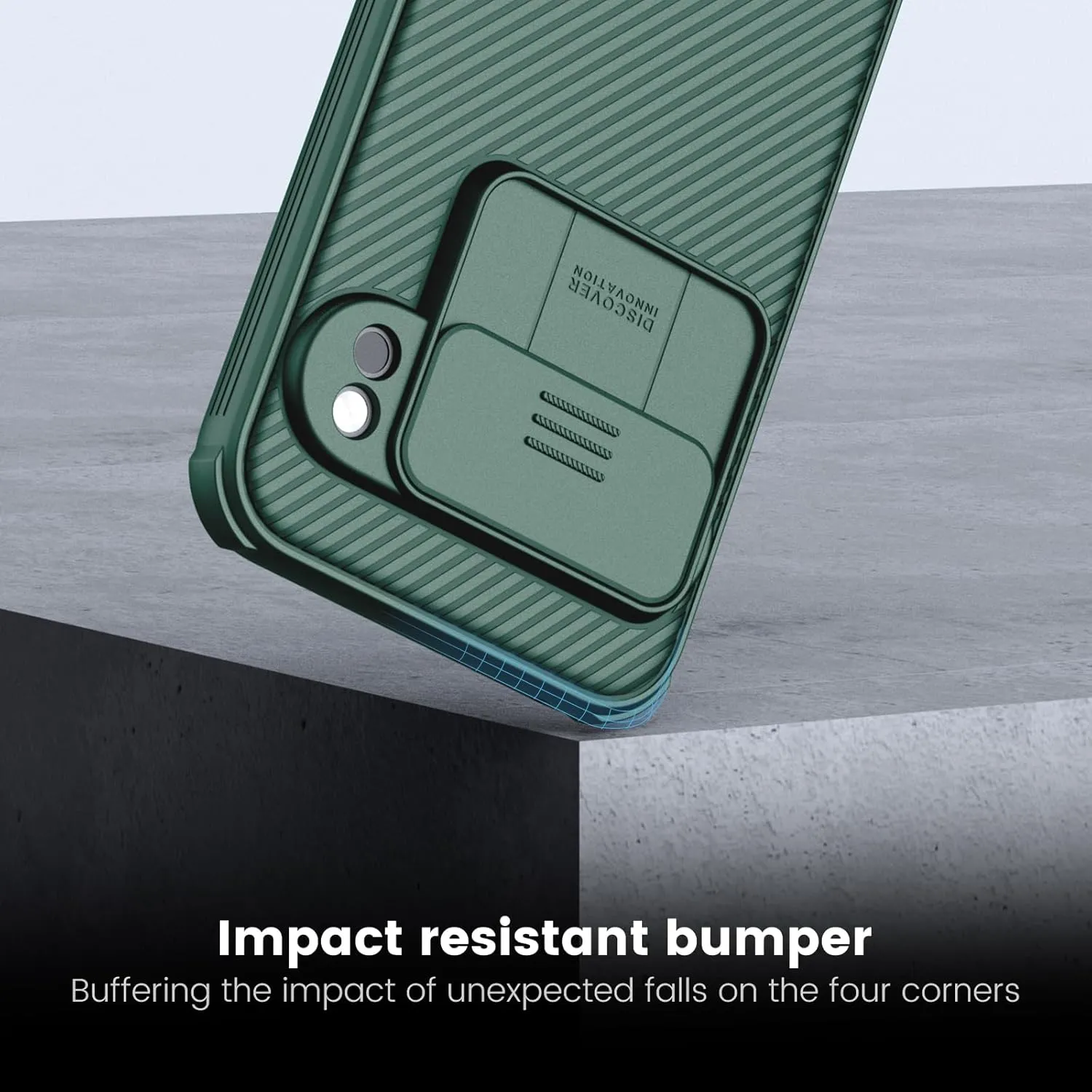Nillkin for Google Pixel 9 Pro XL Case with Slide Camera Cover, Camera Lens Protector Privacy, Thin Slim Fit, Shockproof Protective, 0.9mm Raised Lens Bezel, TPU PC Dual Protection - Green