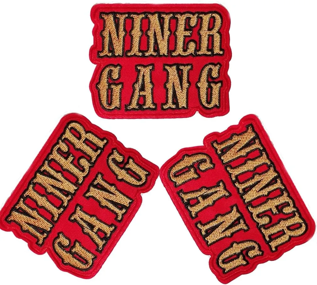 Niner Gang Patch Iron On Sew On Embroidered Patches for Jacket Shirts Jeans Backpack Sewing Decorating DIY Craft 3.8 * 3IN