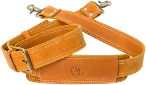 NJ Leatherworks Leather Bag Strap, Adjustable Replacement Shoulder Strap for Messenger, Duffel, Laptop, Camera Bags or Purses