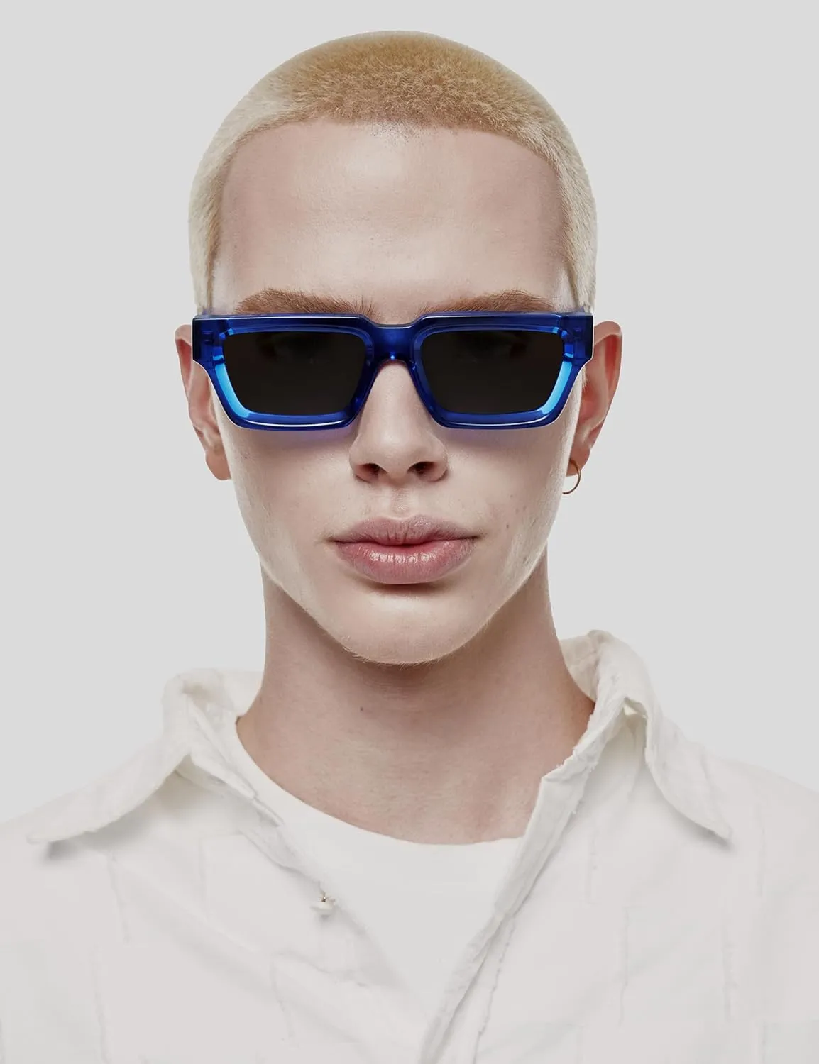 Non Polarized Acetate Sunglasses 148mm Frame with UV Protection Impact Resistant Nylon Lens Retro Shades Unisex