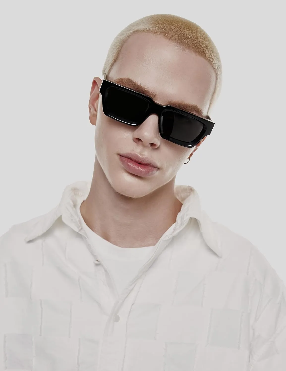 Non Polarized Acetate Sunglasses 148mm Frame with UV Protection Impact Resistant Nylon Lens Retro Shades Unisex