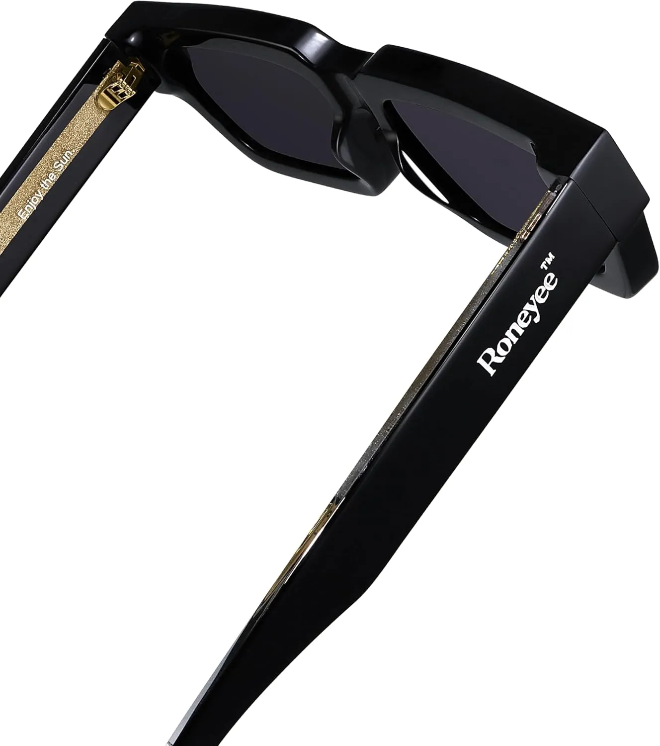 Non Polarized Acetate Sunglasses 148mm Frame with UV Protection Impact Resistant Nylon Lens Retro Shades Unisex
