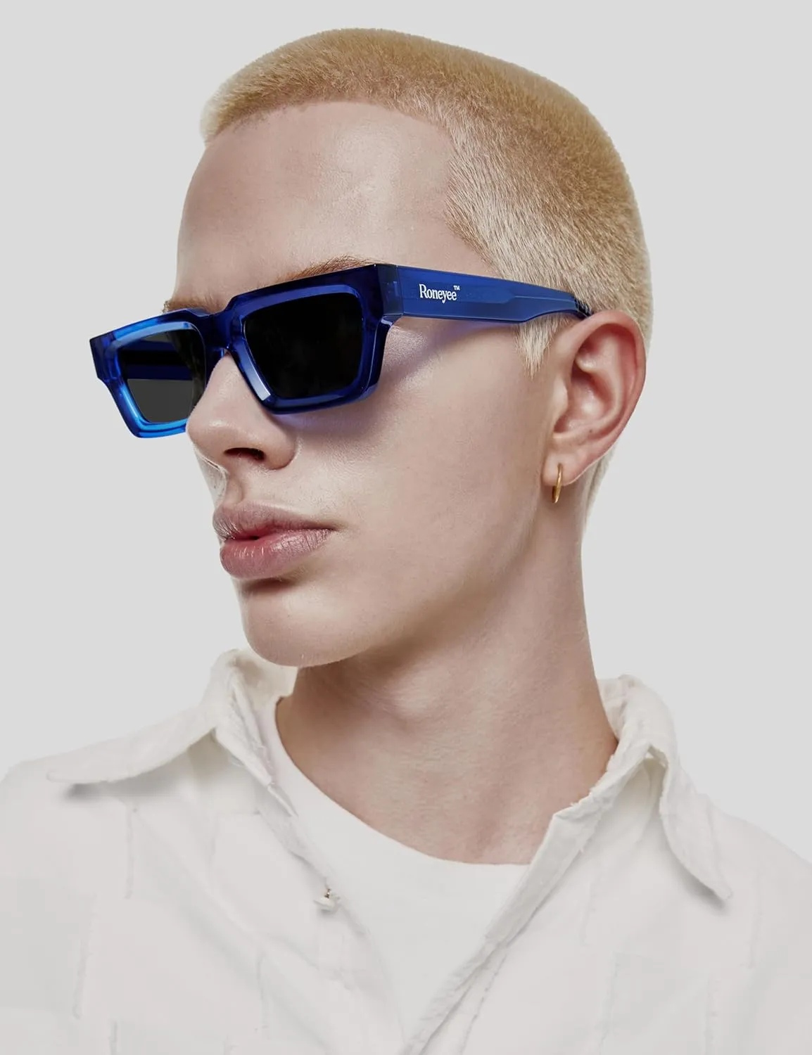Non Polarized Acetate Sunglasses 148mm Frame with UV Protection Impact Resistant Nylon Lens Retro Shades Unisex