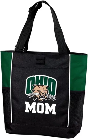 Ohio Bobcats Mom Tote Bag Colorblock Ohio University Mom Totes Beach Pool Or Travel