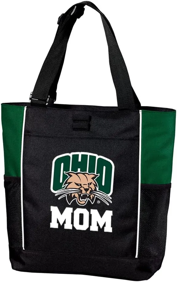 Ohio Bobcats Mom Tote Bag Colorblock Ohio University Mom Totes Beach Pool Or Travel