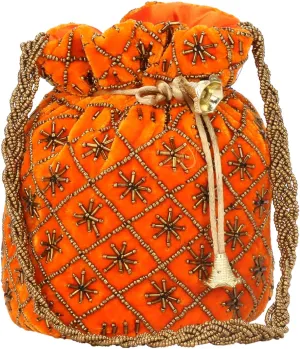 oIndian Potli Bag for Wedding, Designer Bridal Clutch/Jewelry Pouch/Worship Potli Bag for Girls & Women