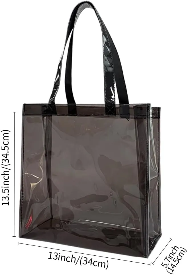 ONEART 2 Pcs Clear Tote Bags, Waterproof Shoulder Bag, Clear Tote Bag, Unisex Handbag Stadium Approved