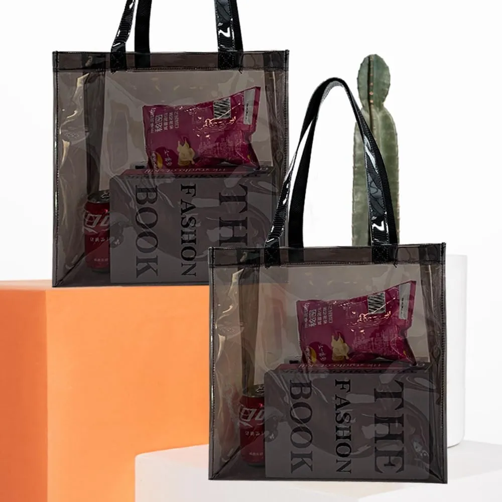 ONEART 2 Pcs Clear Tote Bags, Waterproof Shoulder Bag, Clear Tote Bag, Unisex Handbag Stadium Approved