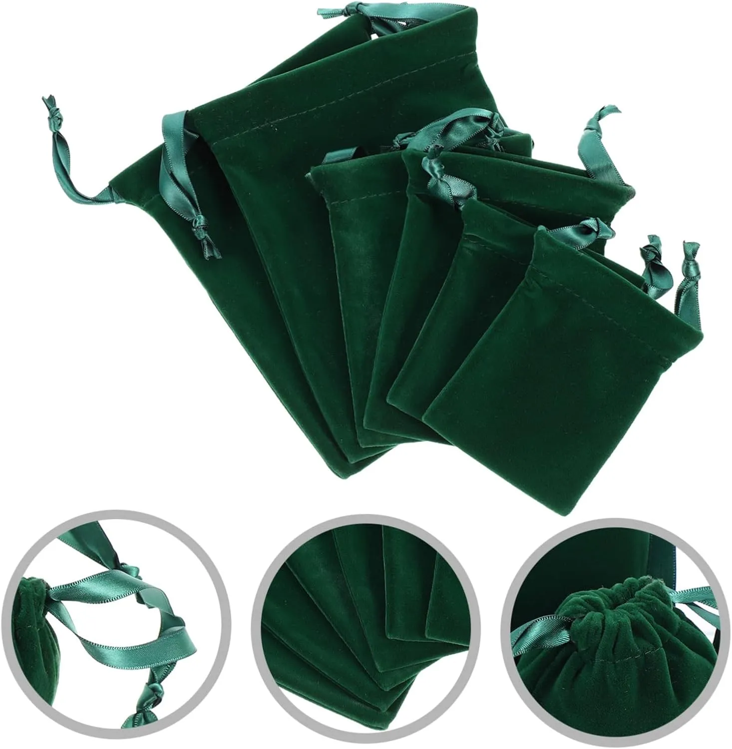 ORFOFE Jewelry Storage Pouch Pcs Velvet Satin Drawstring Bags Baggies for Jewelry Bulk Small Bags Candy Wrapping Decorative Pouch Simple