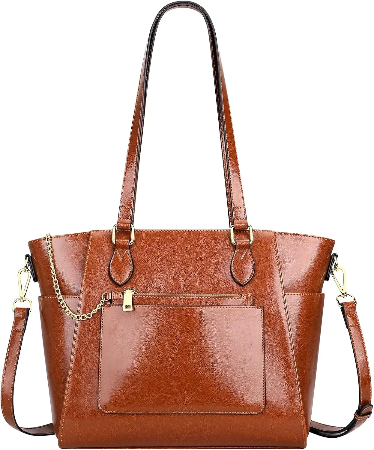 Over Earth Leather Tote Bags for Women Ladies Fashion Shoulder Bag Handbag and Purse