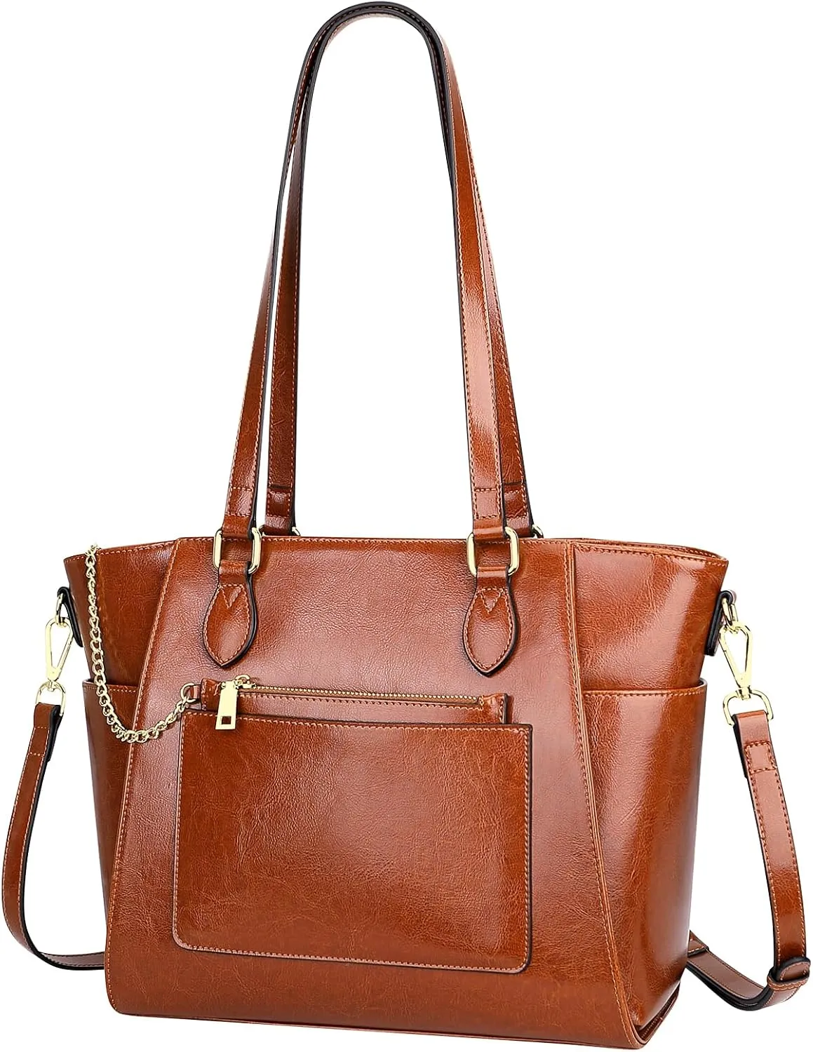 Over Earth Leather Tote Bags for Women Ladies Fashion Shoulder Bag Handbag and Purse