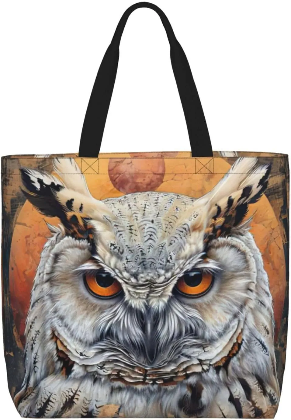Owl Beliefs Print Tote Bag For Women Shoulde Bag Handbag Reusable Grocery Bags For Office,Shopping,Travel