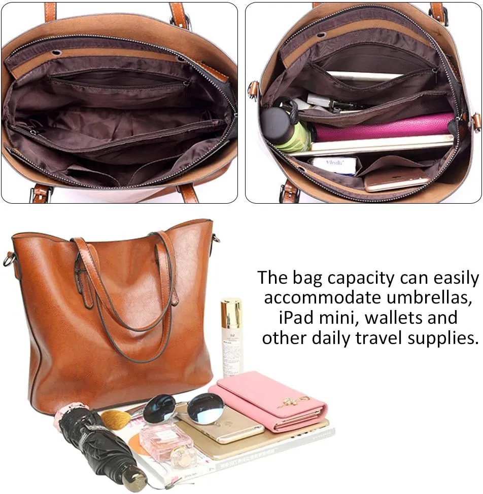 Pahajim Womens Leather Purses and Handbags Top Handle Satchel Bags Tote Bags Tote Purses for Women