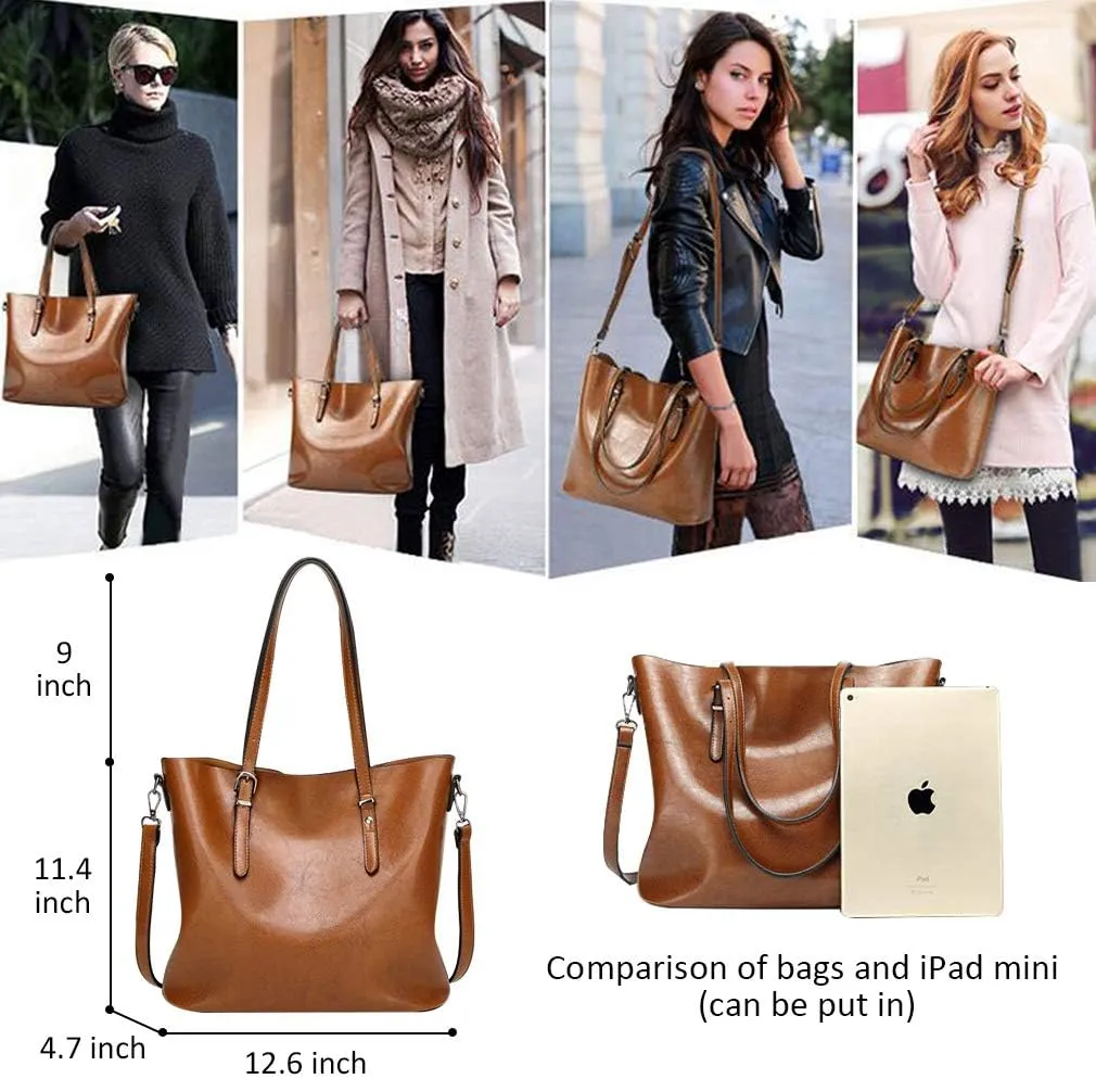 Pahajim Womens Leather Purses and Handbags Top Handle Satchel Bags Tote Bags Tote Purses for Women
