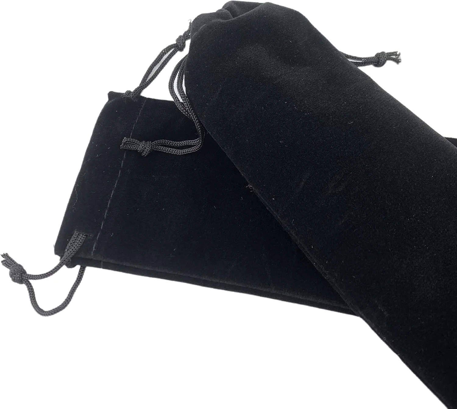 Palmhomee Pack of 12 3x10 Inch Velvet Drawstring Bags Gift Bag Velvet Pouch For Jewelry Wedding and Party Favor (Black)