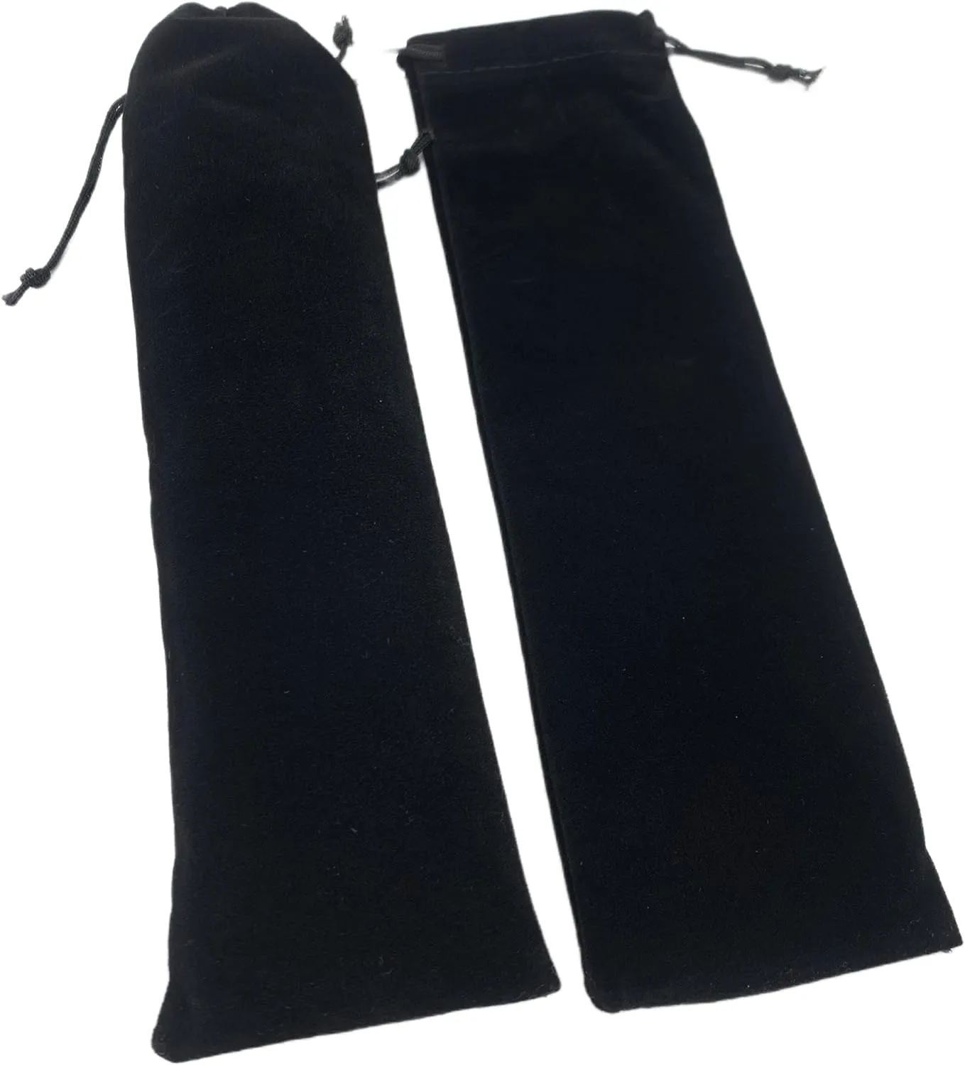 Palmhomee Pack of 12 3x10 Inch Velvet Drawstring Bags Gift Bag Velvet Pouch For Jewelry Wedding and Party Favor (Black)