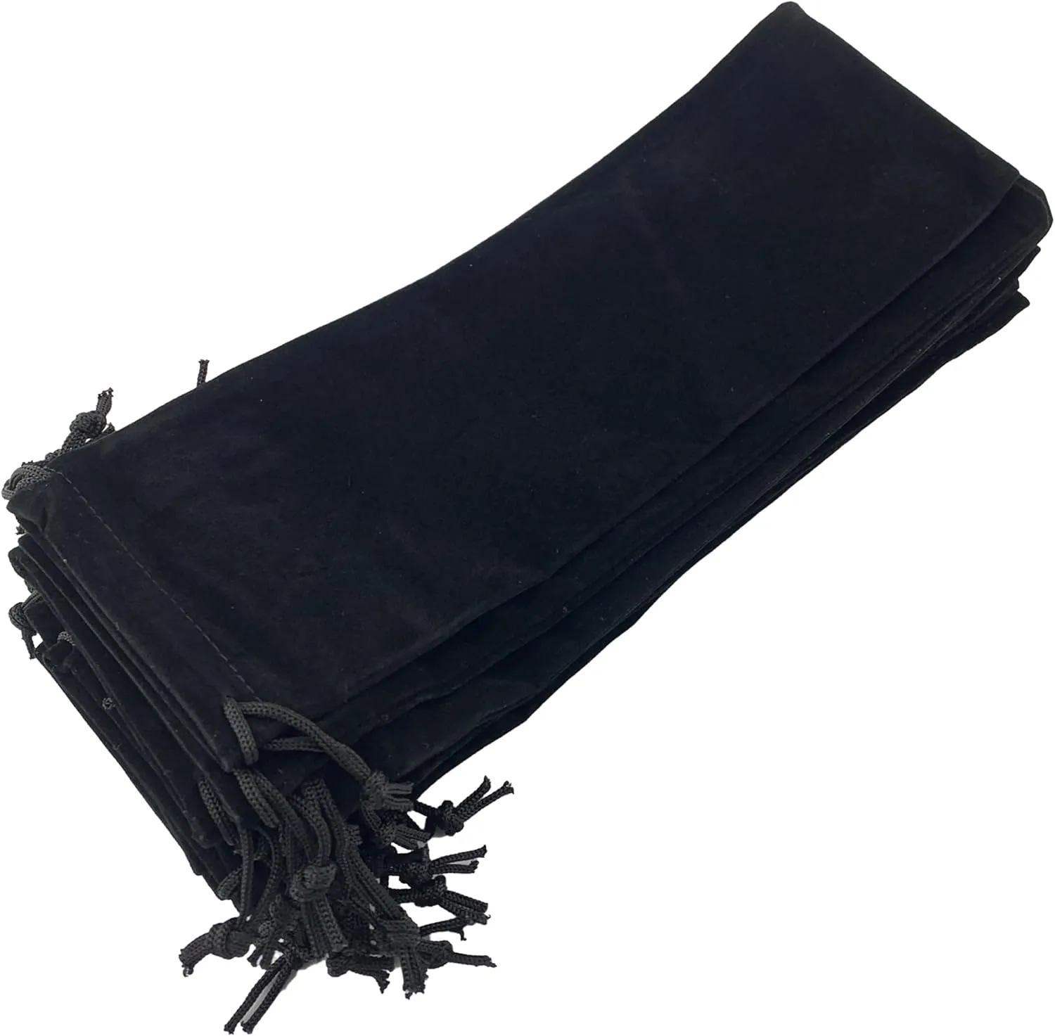 Palmhomee Pack of 12 4x12 Inch Velvet Drawstring Bags Gift Toys Bag Velvet Pouch For Jewelry Wedding and Party Favor (Black)