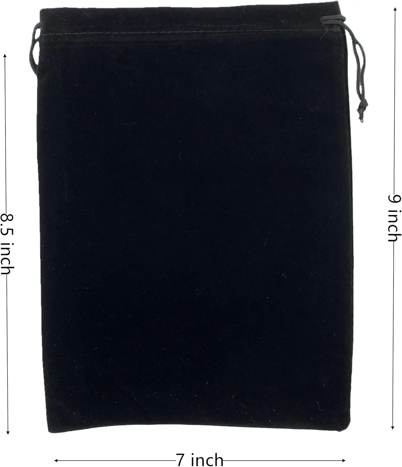 Palmhomee Pack of 12 7x9 Inch Velvet Drawstring Bags Gift Bag Velvet Pouch For Jewelry Wedding and Party Favor (Black)