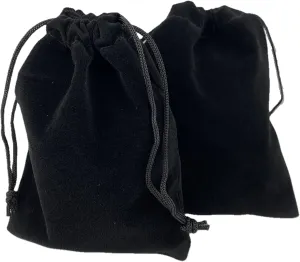 Palmhomee Pack of 48 3.6x4.8 Inch Velvet Drawstring Bags Gift Bag Velvet Pouch For Jewelry Wedding and Party Favor (Black)