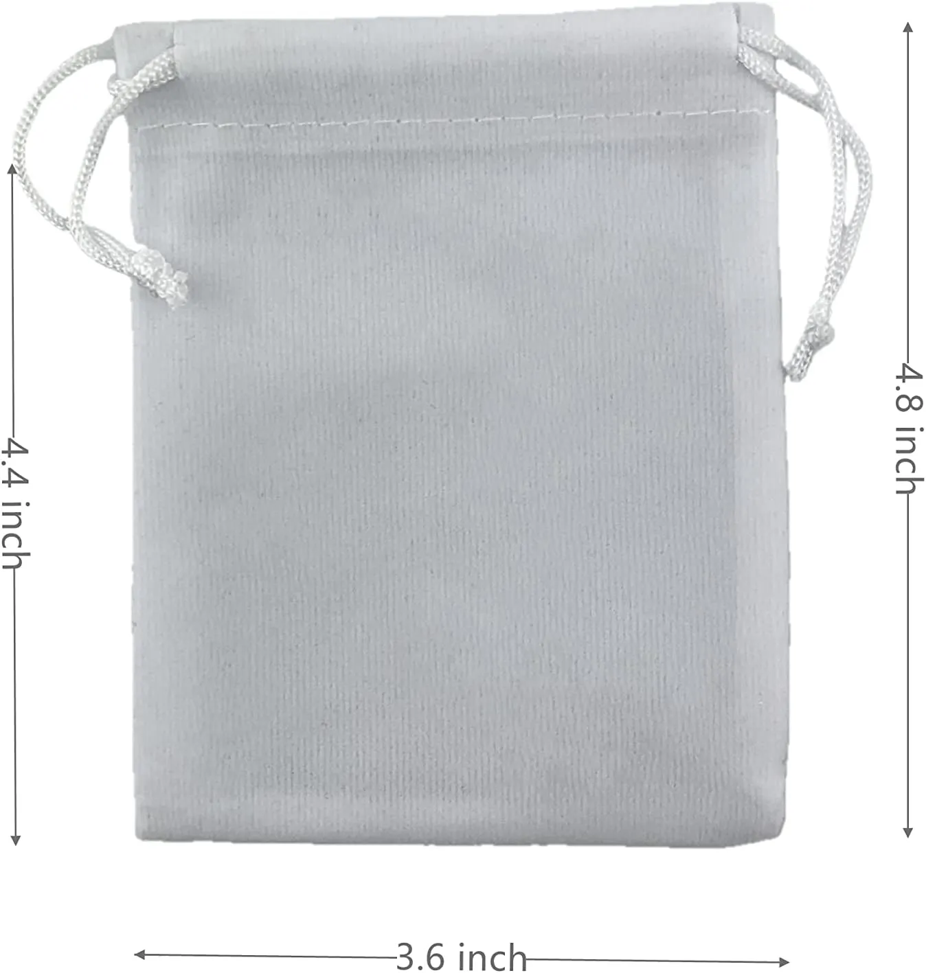 Palmhomee Pack of 48 3.6x4.8 Inch Velvet Drawstring Bags Gift Bag Velvet Pouch For Jewelry Wedding and Party Favor (White)