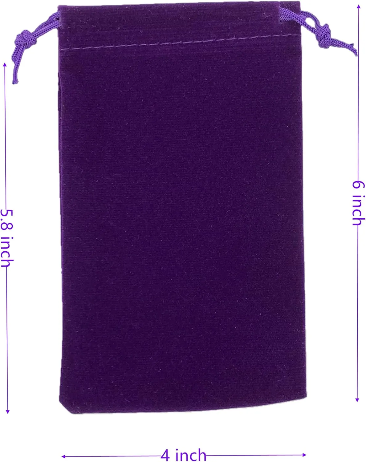 Palmhomee Pack of 48 4x6 Inch Velvet Drawstring Bags Gift Bag Velvet Pouch For Jewelry Wedding and Party Favor (Purple)