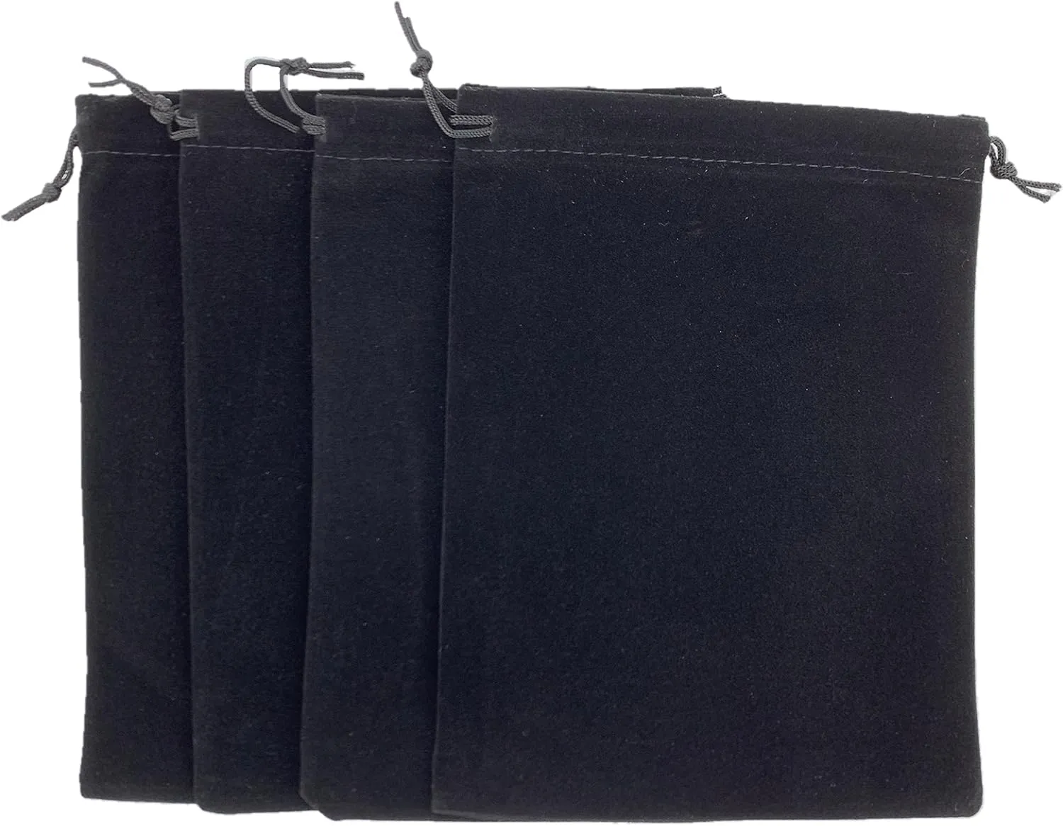 Palmhomee Pack of 6 12x16 Inch Velvet Drawstring Bags Gift Bag Velvet Pouch For Jewelry Wedding and Party Favor (Black)
