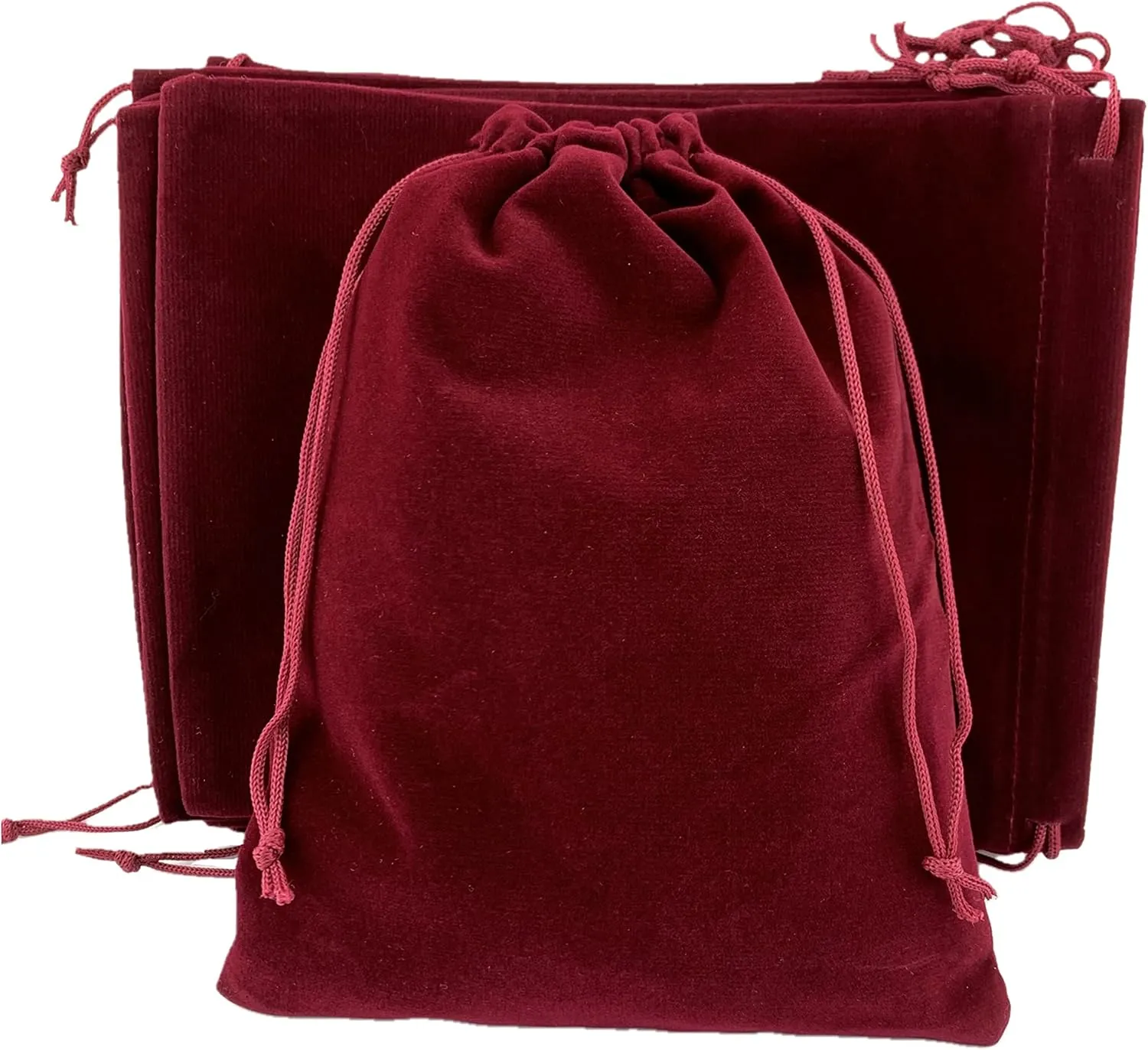 Palmhomee Pack of 6 12x16 Inch Velvet Drawstring Bags Gift Bag Velvet Pouch For Jewelry Wedding and Party Favor (Burgundy)