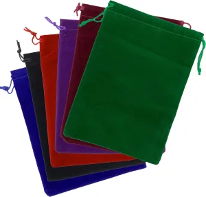 Palmhomee Pack of 6 12x16 Inch Velvet Drawstring Bags Gift Bag Velvet Pouch For Jewelry Wedding and Party Favor (Mixed Colors)