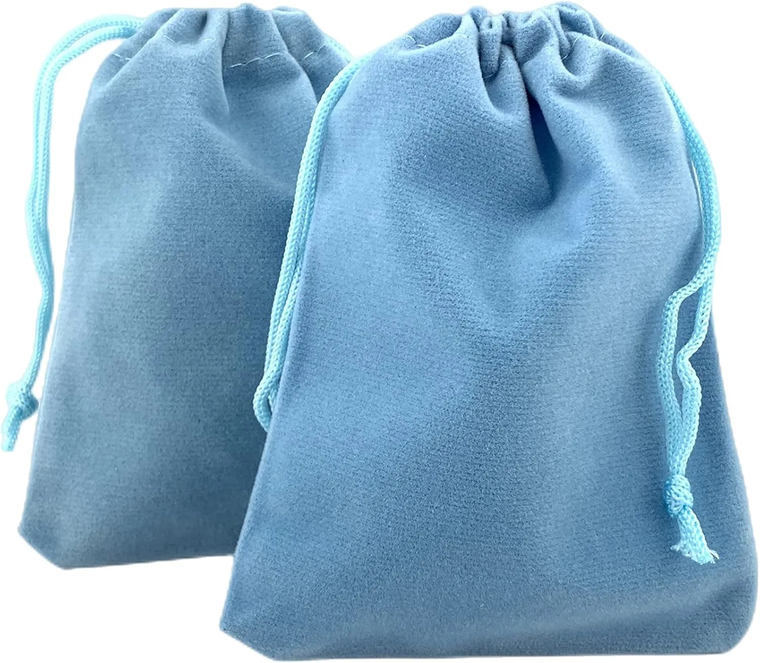 Palmhomee Pack of 6 12x16 Inch Velvet Drawstring Bags Gift Bag Velvet Pouch For Jewelry Wedding Toy and Party Favor (Sky Blue)