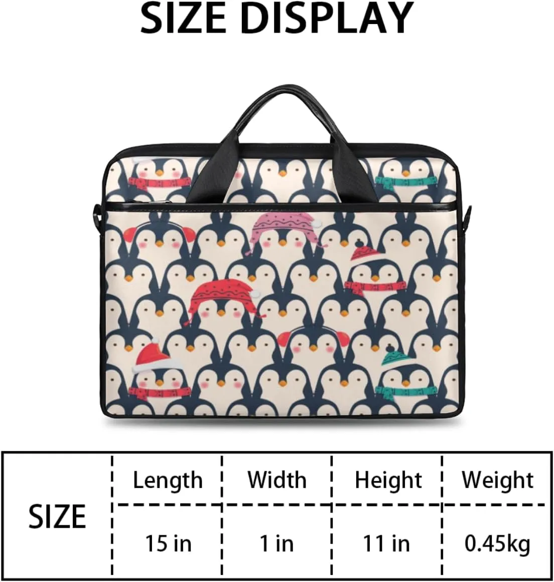 Paris Butterflys Laptop Bag for Men Women 13-15 Inch Case Bags Sleeve Shoulder with Anti Slip Removable The Pad Straps