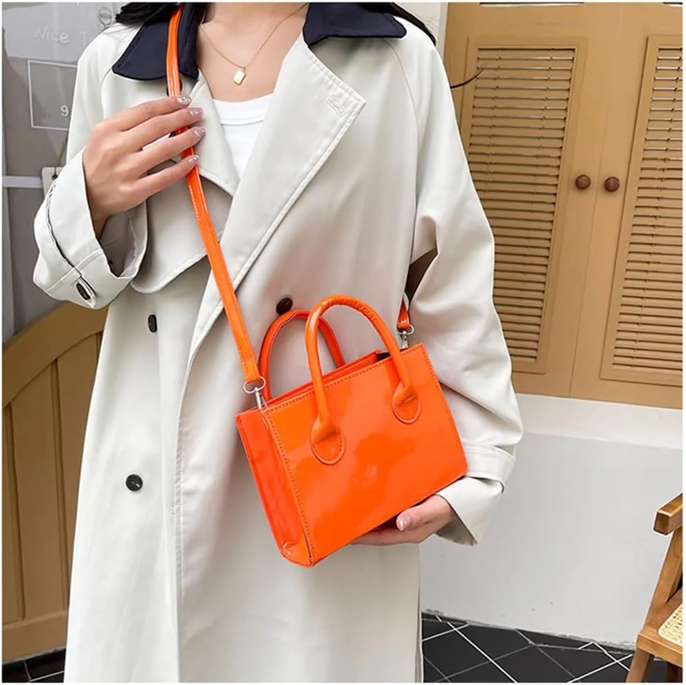 Patent Leather Handbag Shinny Clutch Purse Mini Shoulder Bag Evening Purse for Women