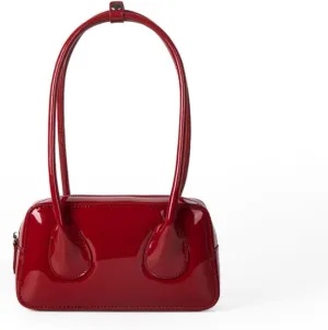 Patent Leather Shoulder Bag for Women Top Handle Bag Cute Versatile Satchel Handbag Purses Aesthetic Underarm Bag