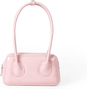 Patent Leather Shoulder Bag for Women Top Handle Bag Cute Versatile Satchel Handbag Purses Aesthetic Underarm Bag