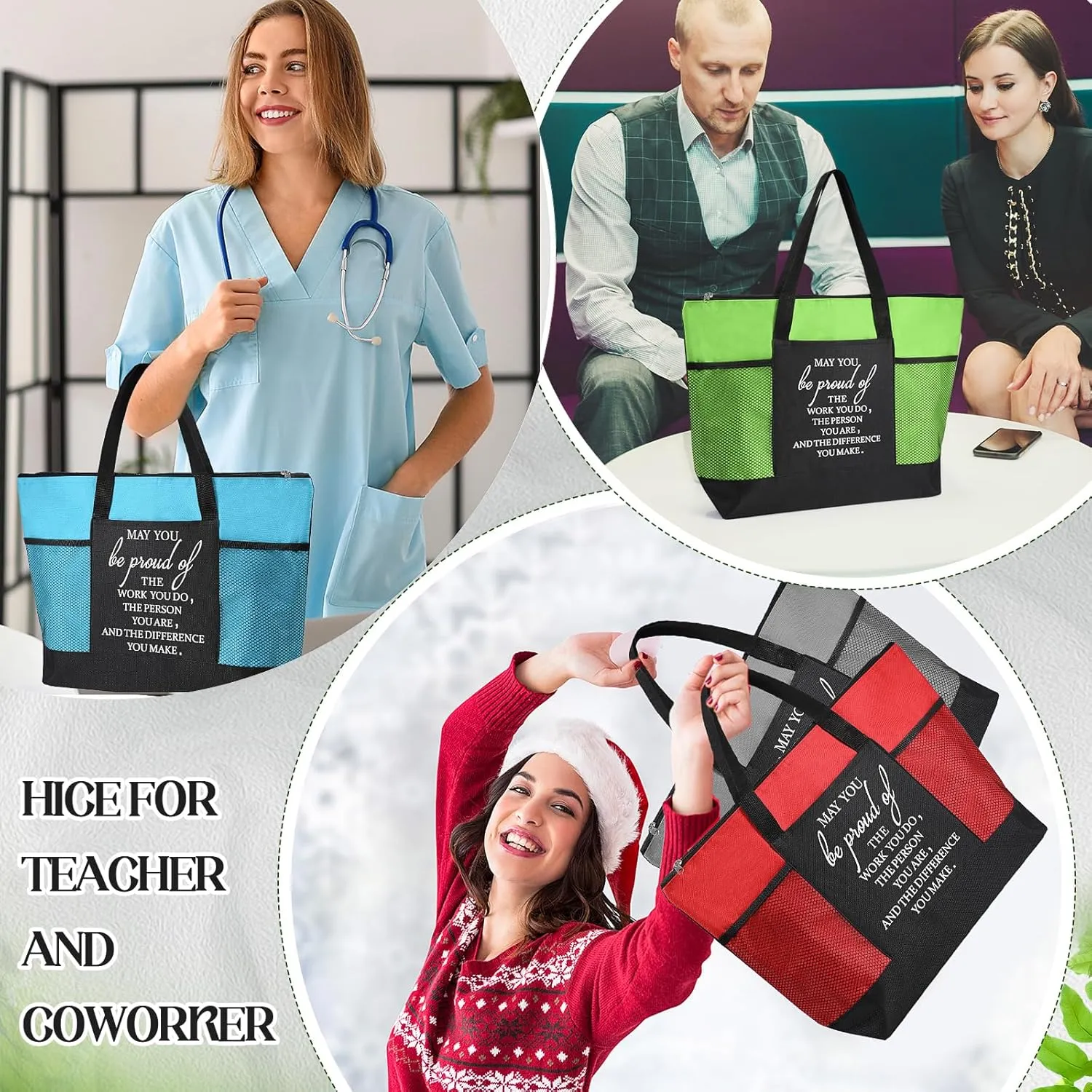 Paterr Nurse Tote Bags Employee Appreciation Gift for Coworker May You Be Proud of the Work Sign Nurse Bag